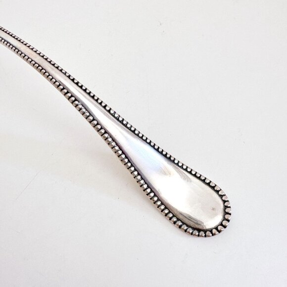 WM A ROGERS BEADED DOUBLE SIDED PUNCH SOUP LADLE 15" LONG - Picture 6 of 10